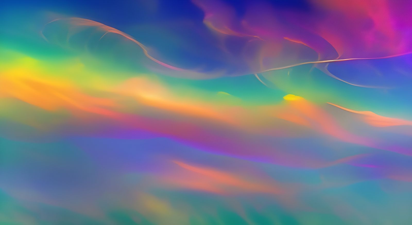 Rainbow Dragons Soaring Through a Dreamlike Sky