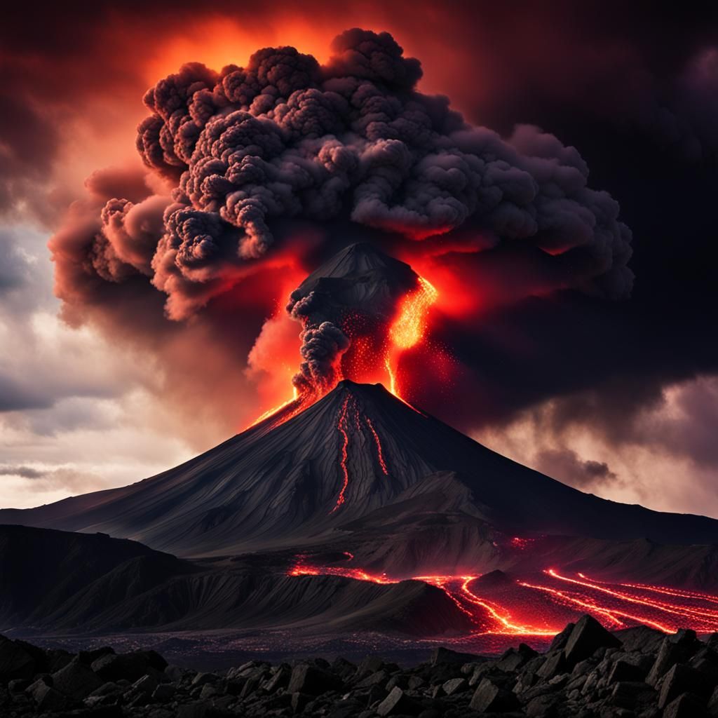 violent volcano