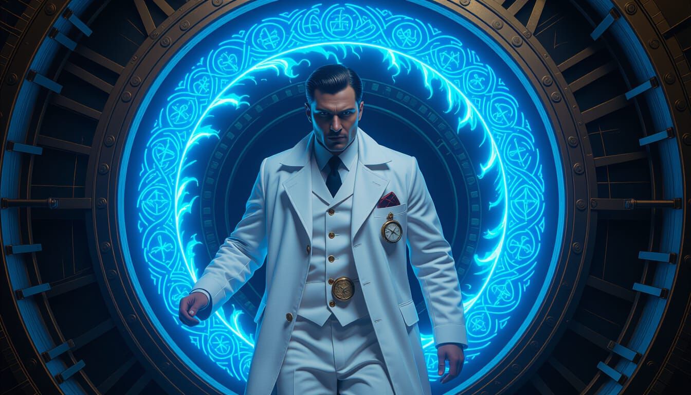 Scientist Steps Through Alchemical Portal