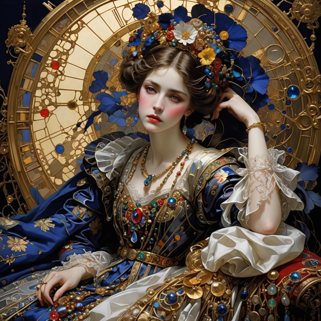 Hyperrealistic Laura: Golden Age Masterpiece