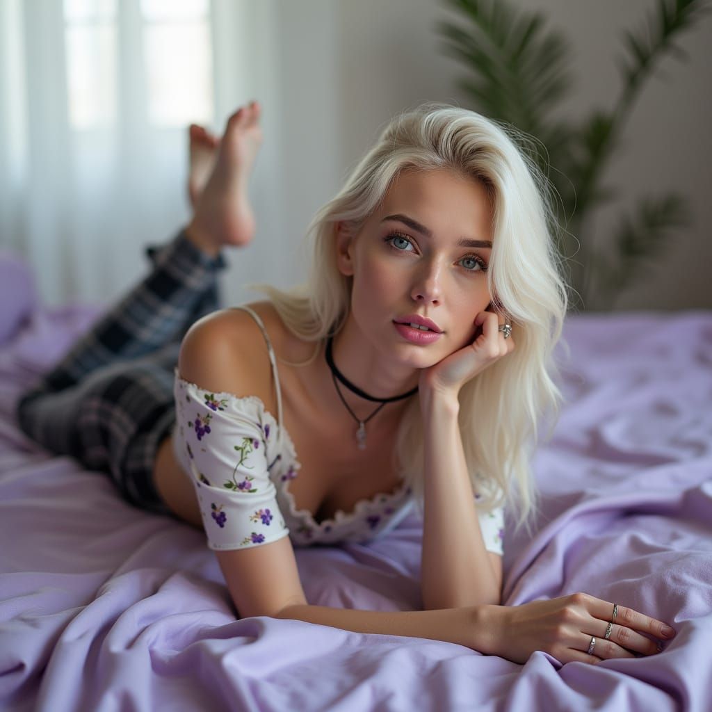 Sensual Russian Beauty in Pastel Paradise