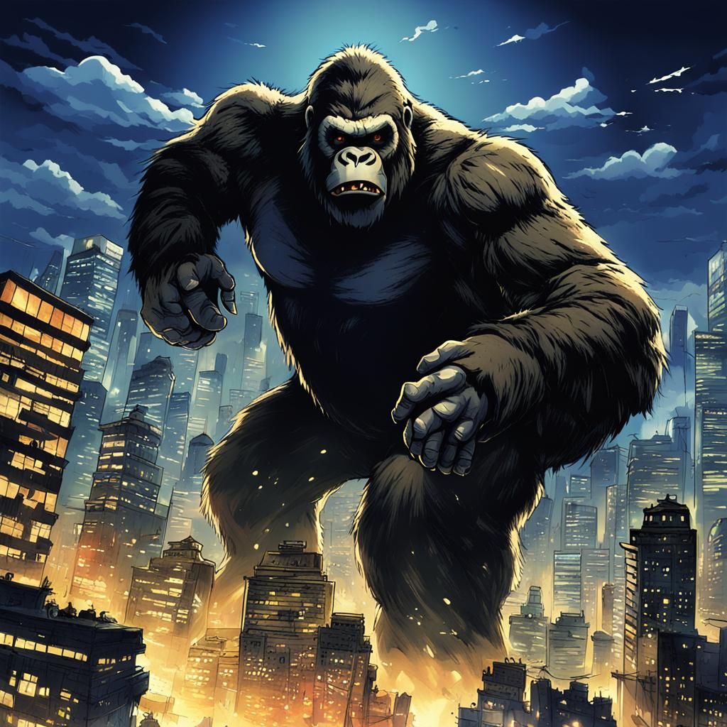 King Kong in Anime Style