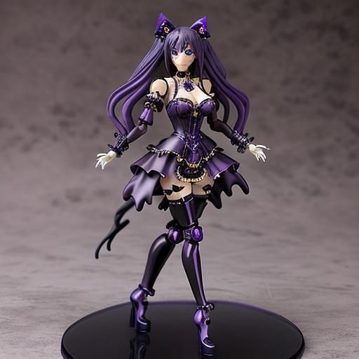 Gothic Steampunk Anime Woman as PVC Figure
