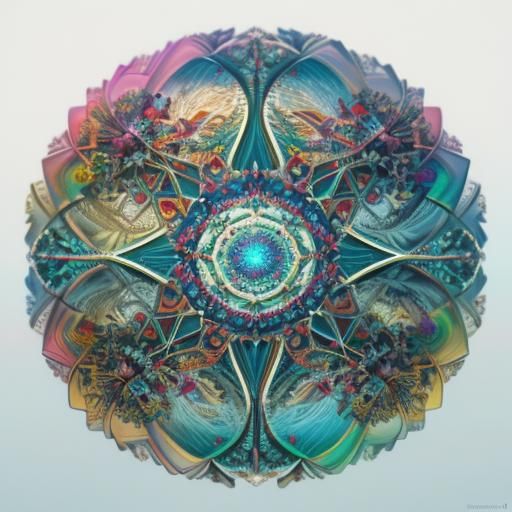 Vibrant Kaleidoscope in Hyperrealistic 3D