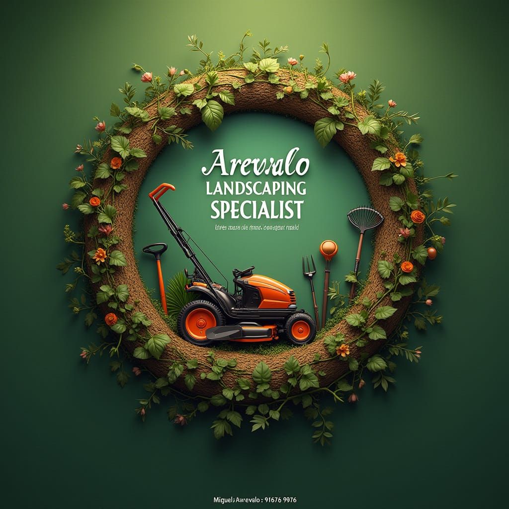 Fantasy Business Card for Arevalo Landscaping Specialist in ...