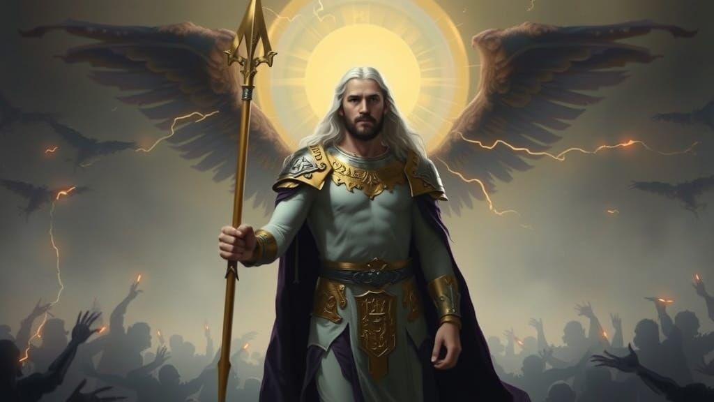 Divine Warrior Radiates Protection and Salvation