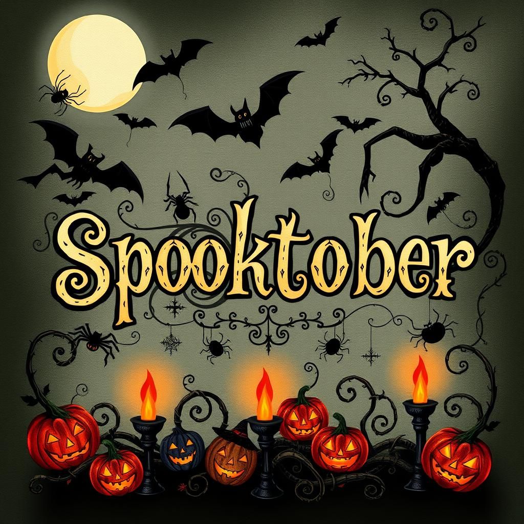 Hand-Painted Spooktober in Autumnal Colors