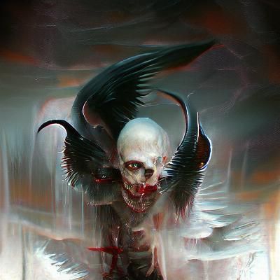 Sinister Angel of Death in Dark Fantasy Style