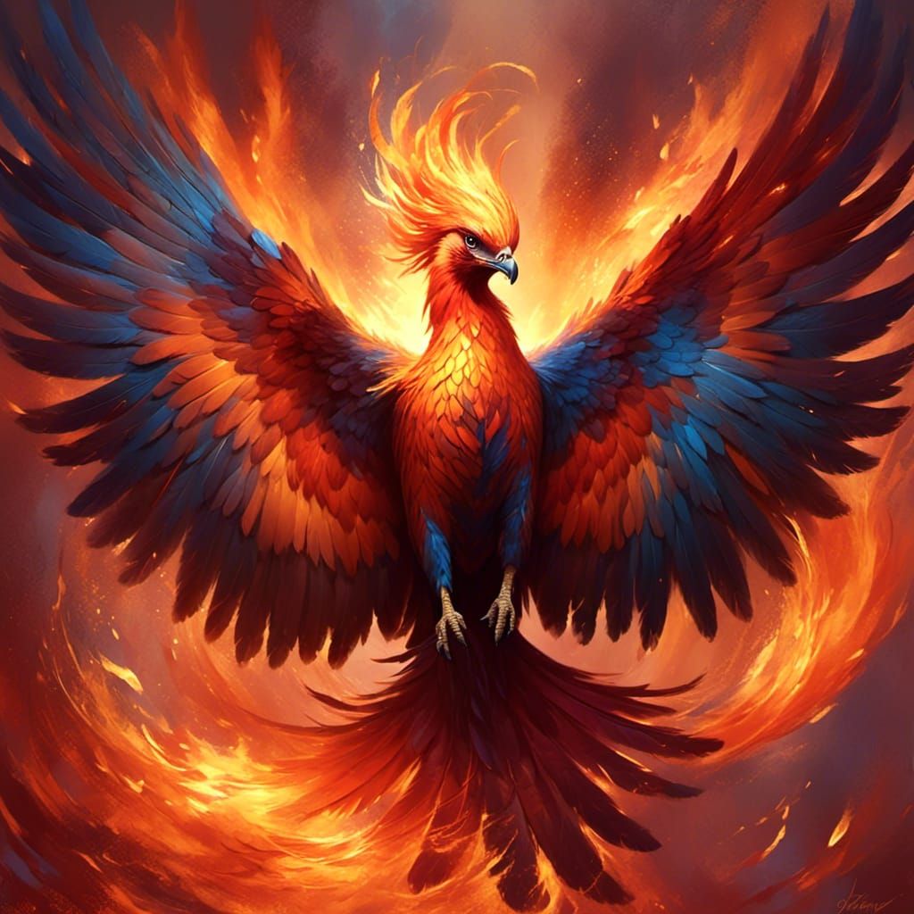 Fiery Phoenix Rising: A Majestic Rebirth