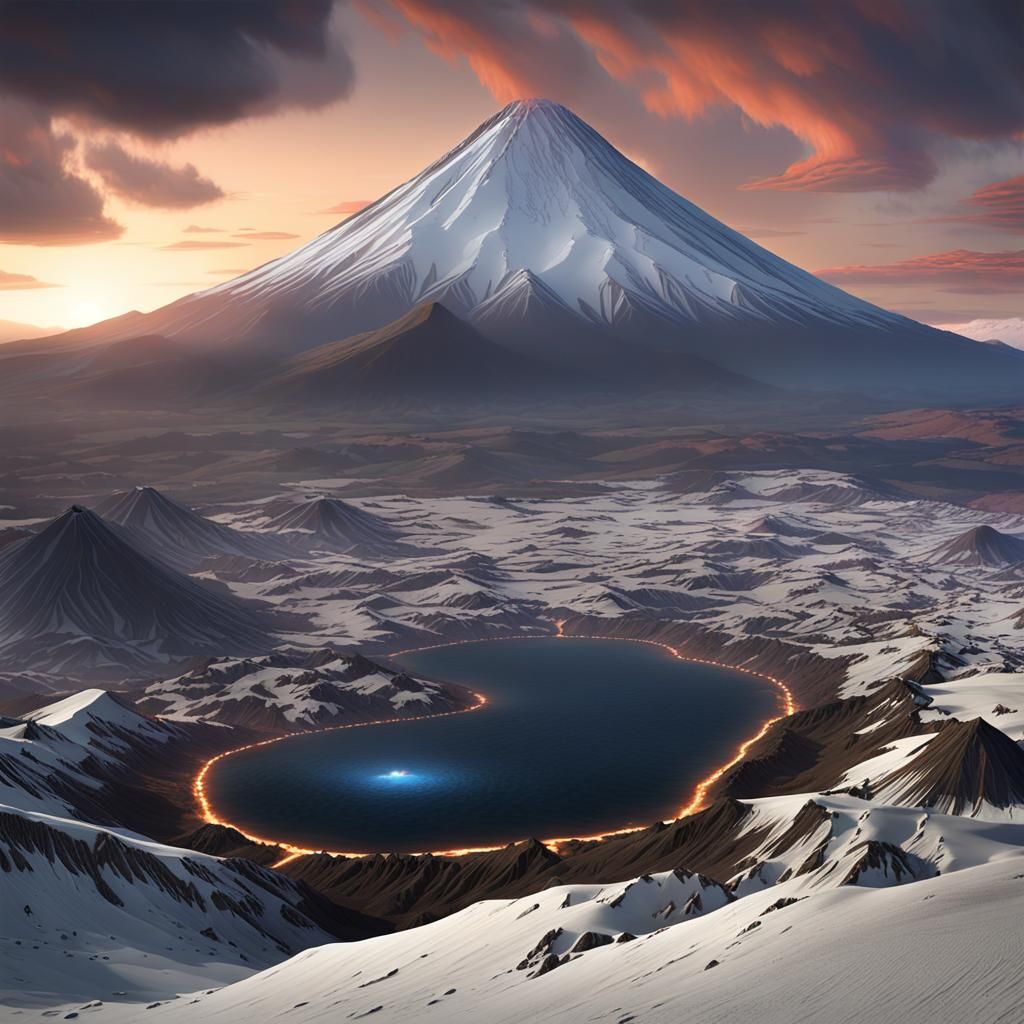 Mount Ngauruhoe: Dark Fantasy Concept Art