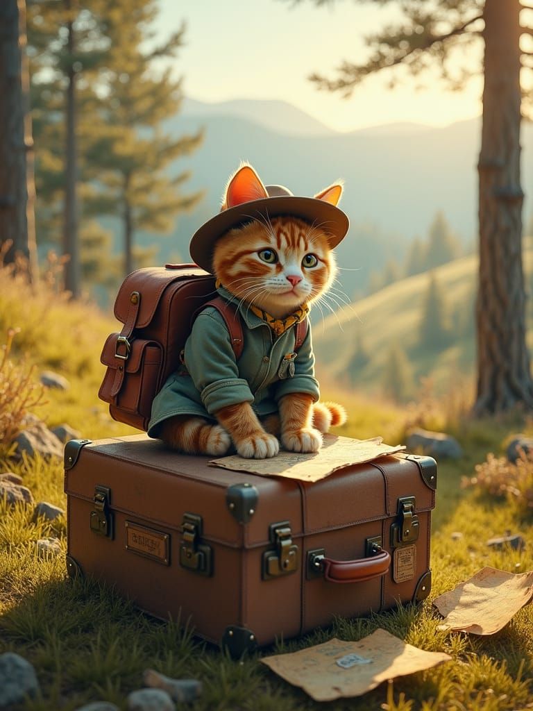Cat Traveler on a Storybook Adventure