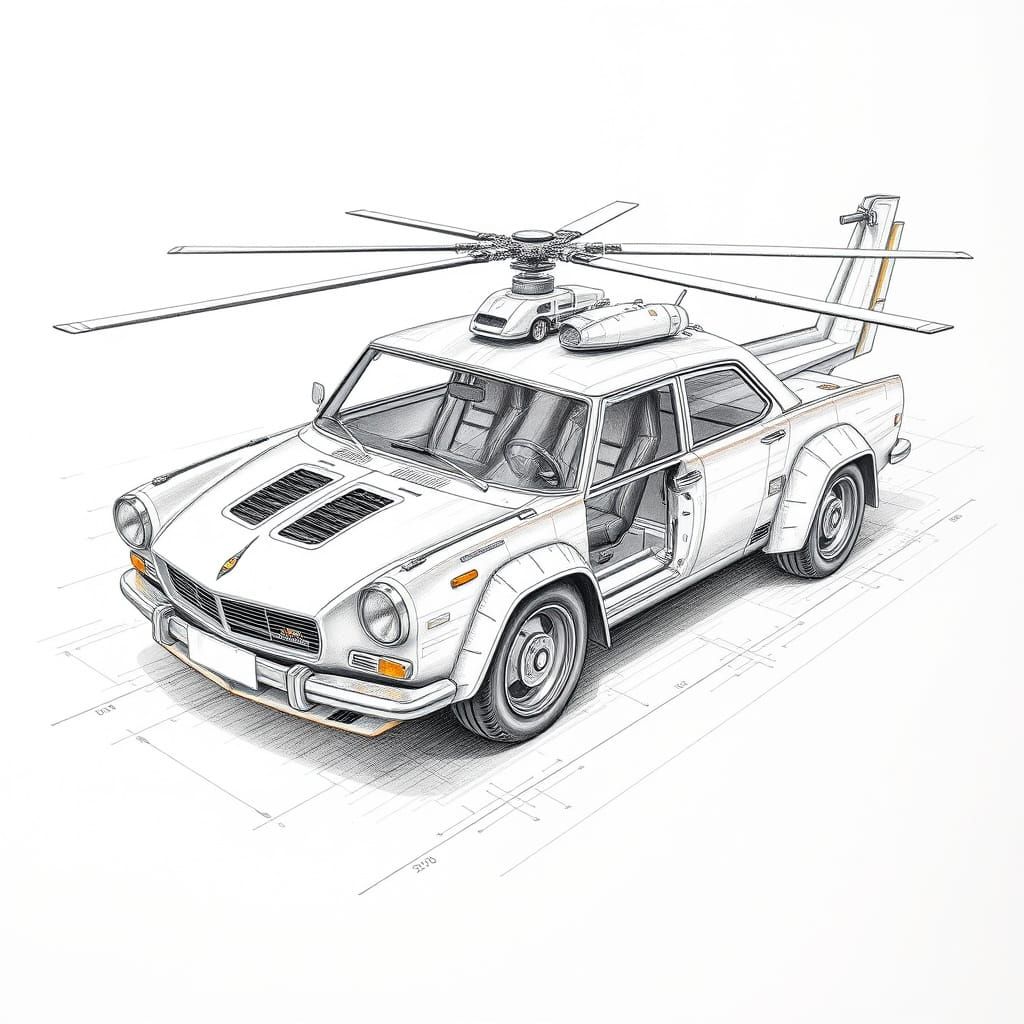 Technical Perfection: VAZ 2106 Helicopter Industrial Design