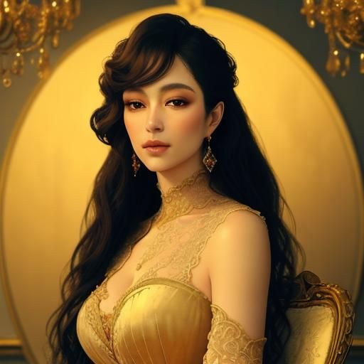 Woman in Lace Clothing with Velvet Texture