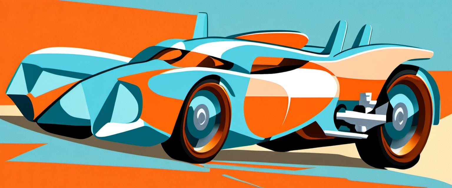 Elegant Art Deco Maserati Speeds Through Retro-Futuristic Ge...