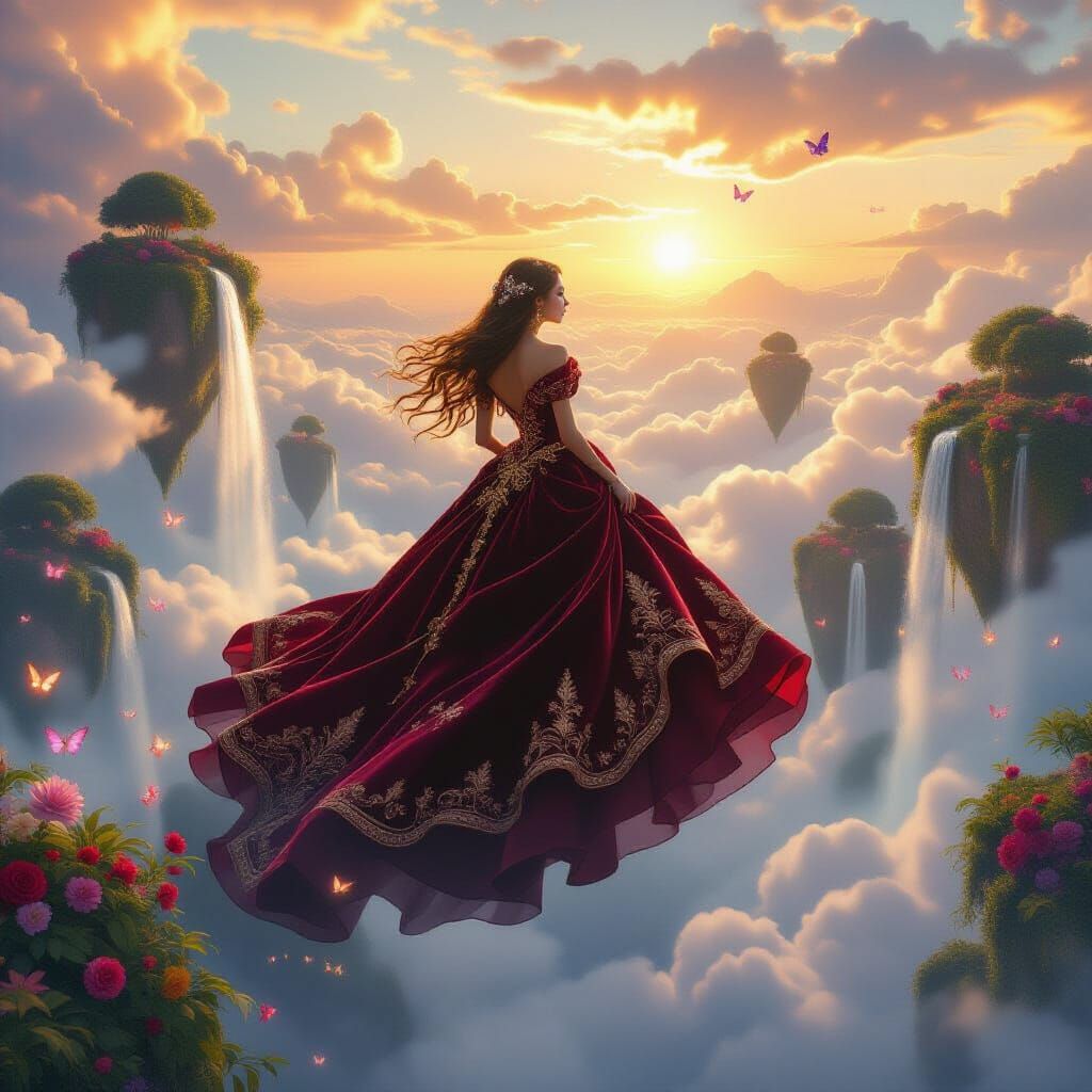 Floating Gardens: A Hyperrealistic Cinematic Masterpiece