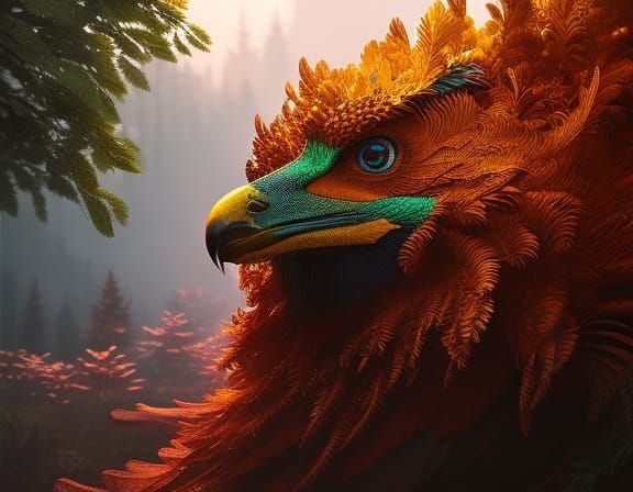 Regal Rooster in Exuberant Detail