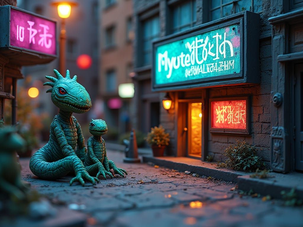 Miniature Mesonoxian City Suffering from Urban Angst and Oscillation of Didymium