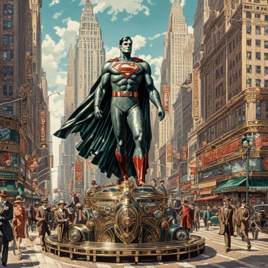Superman Granite Statue. 1923 Times Square