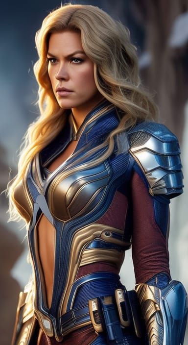 Adrianne Palicki as Medieval Rogue, Hyperrealistic Digital A...