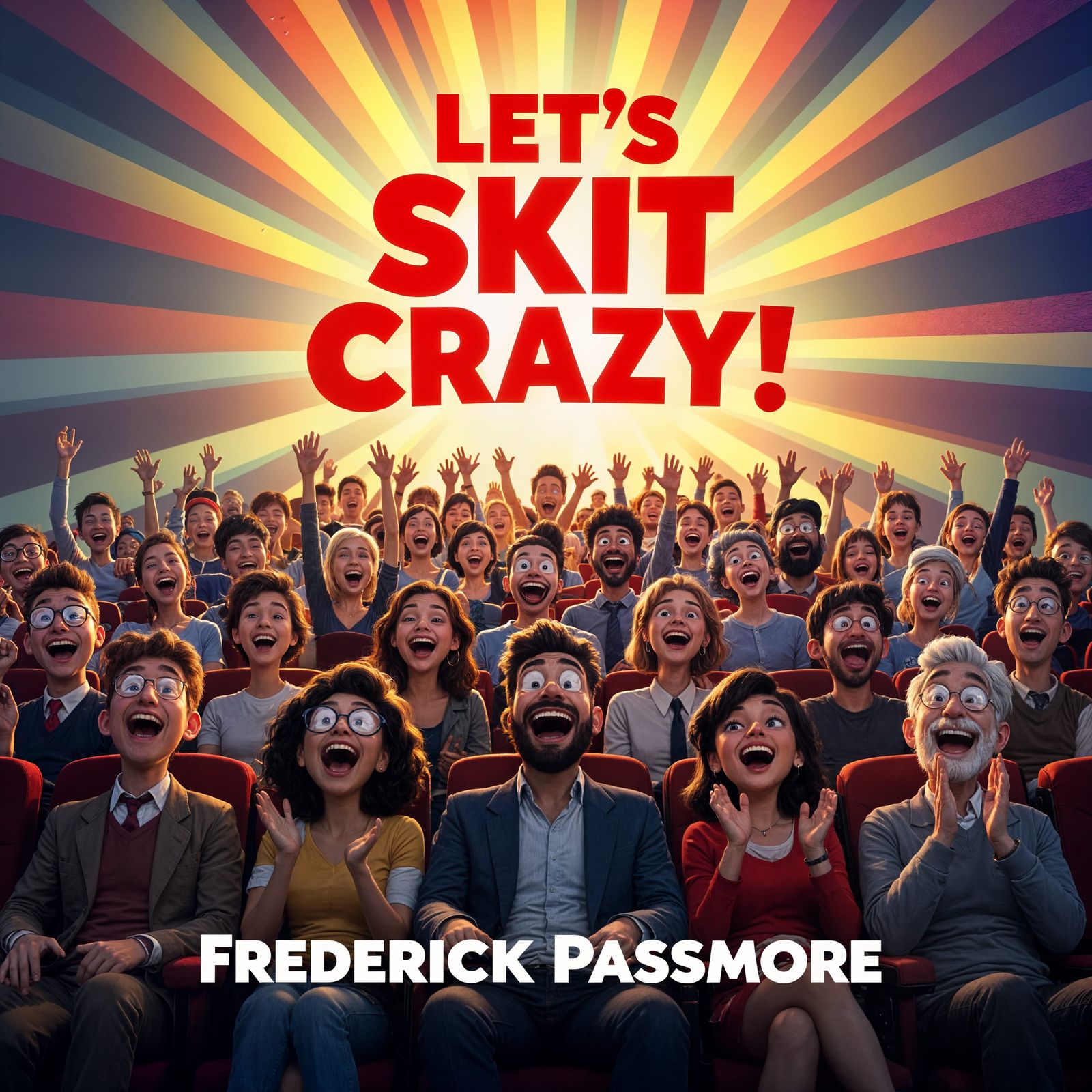 Comedy Album CD Cover: People Laughing in Theater