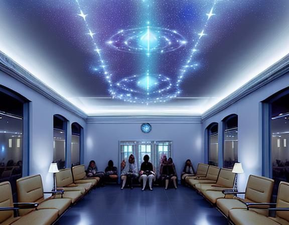 Reincarnation Waiting Room in Celestial Light