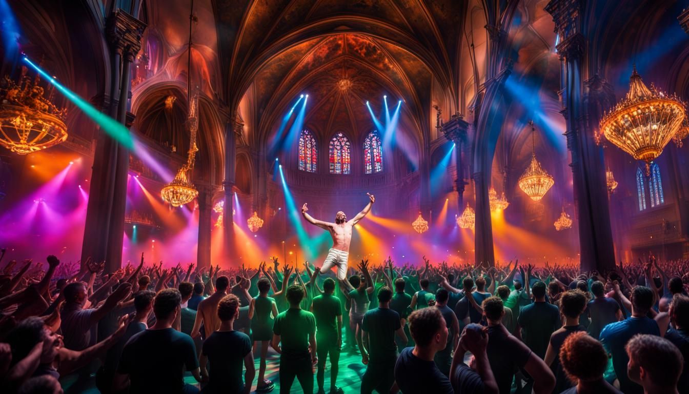 Techno Viking Raving in Cathedral Circus