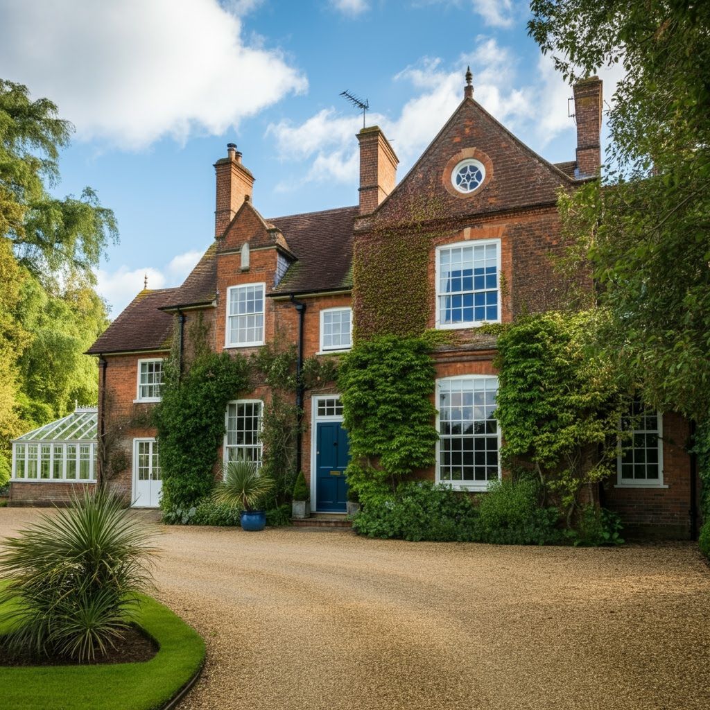 Victorian Manor House in Warm Afternoon Light