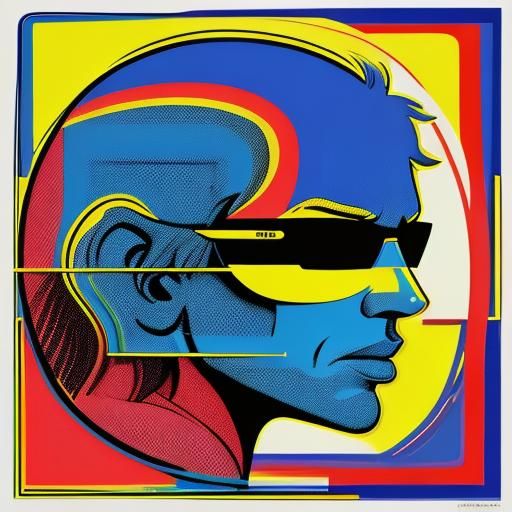 Motorized Trike Ride in Pop Art Style