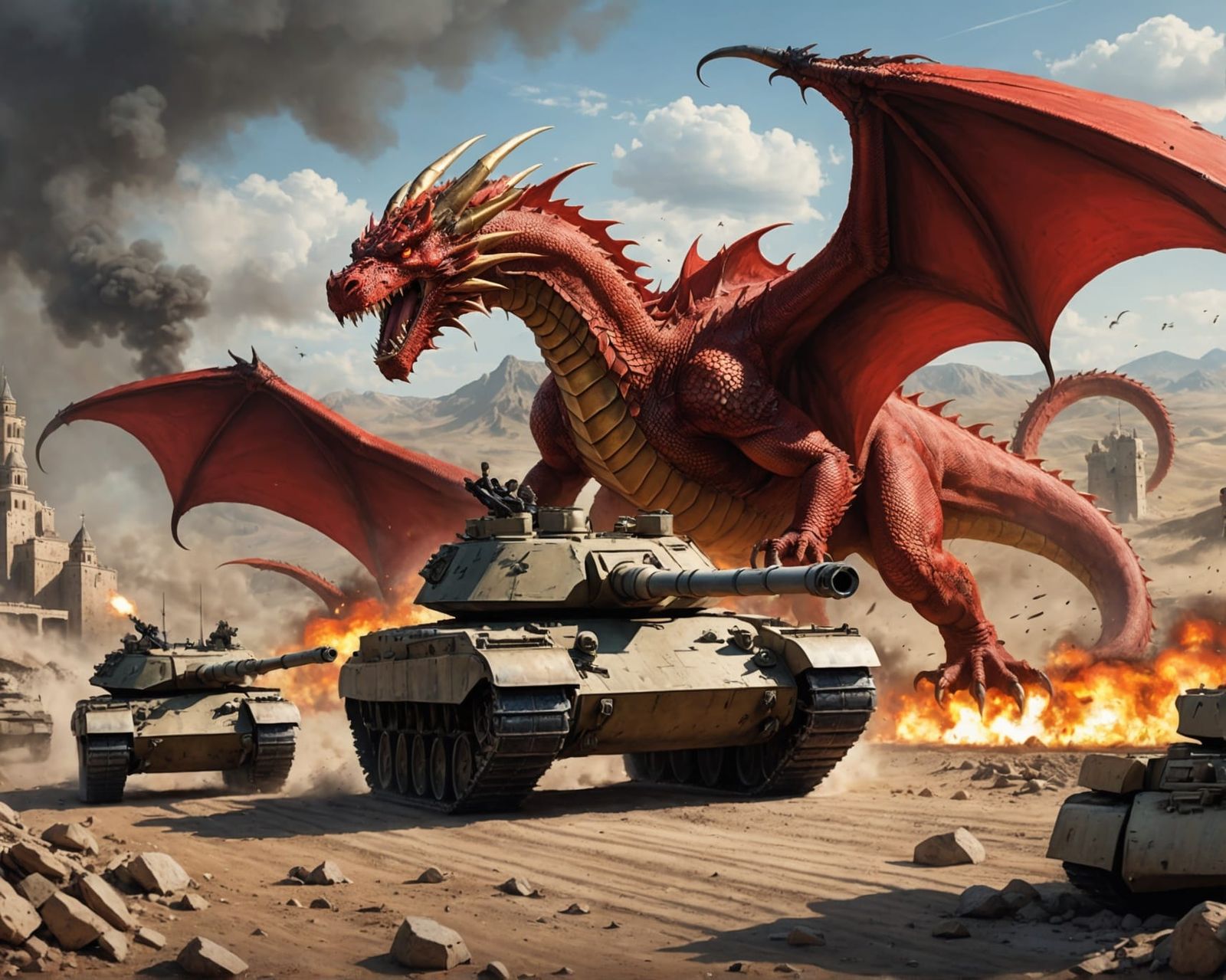 Tanks Versus Dragon: Modern Warfare Meets Fantasy