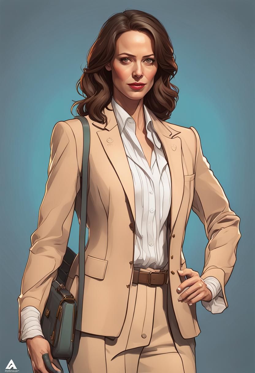 Lois Lane Portrait in Art Nouveau Style