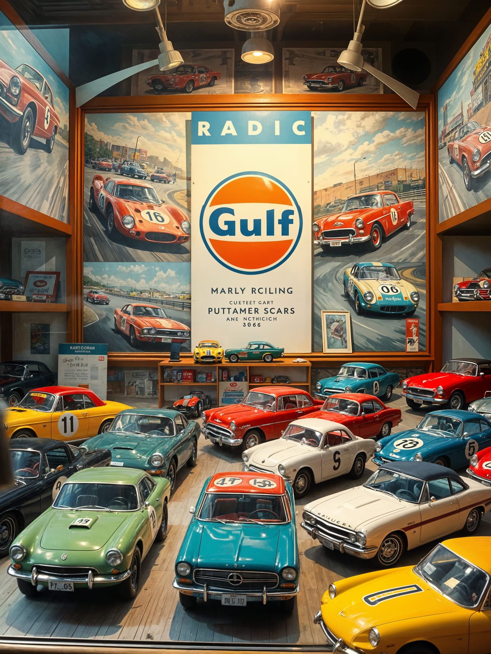 Retro Automotive Delight in a Charming Vintage Toy Store
