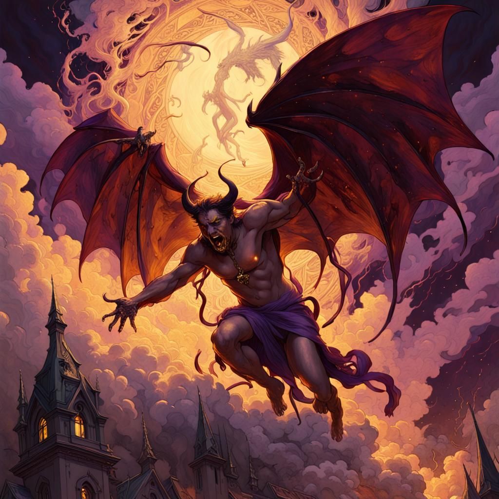 Devil Descends: Dark Fantasy Concept Art