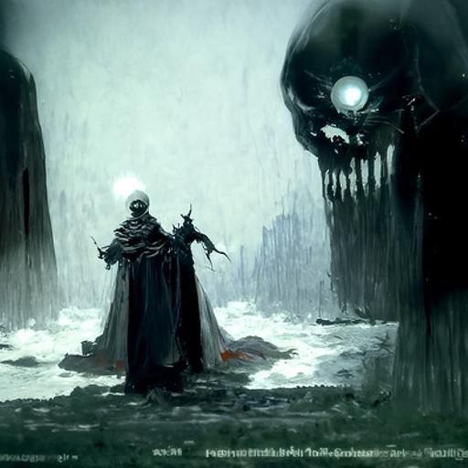 Horrific Evil: A Dark Fantasy Engraving