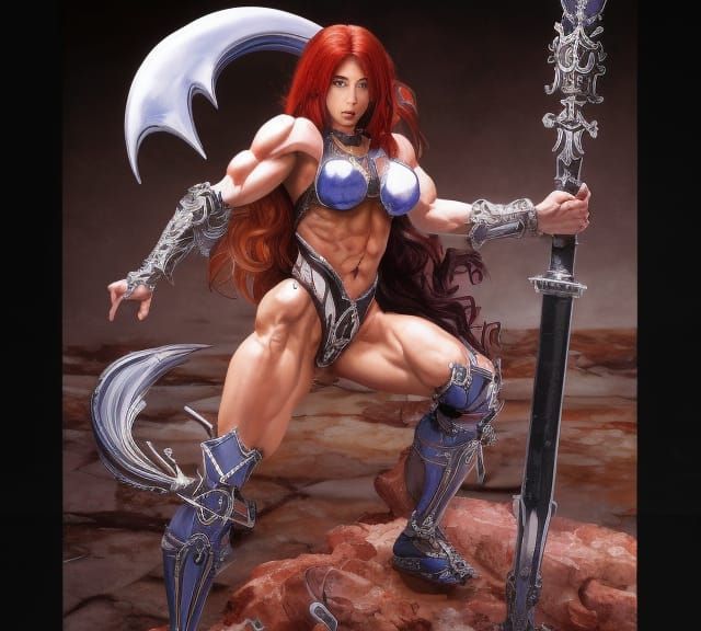 Castlevania Warrior Goddess in Ayami Kojima Style