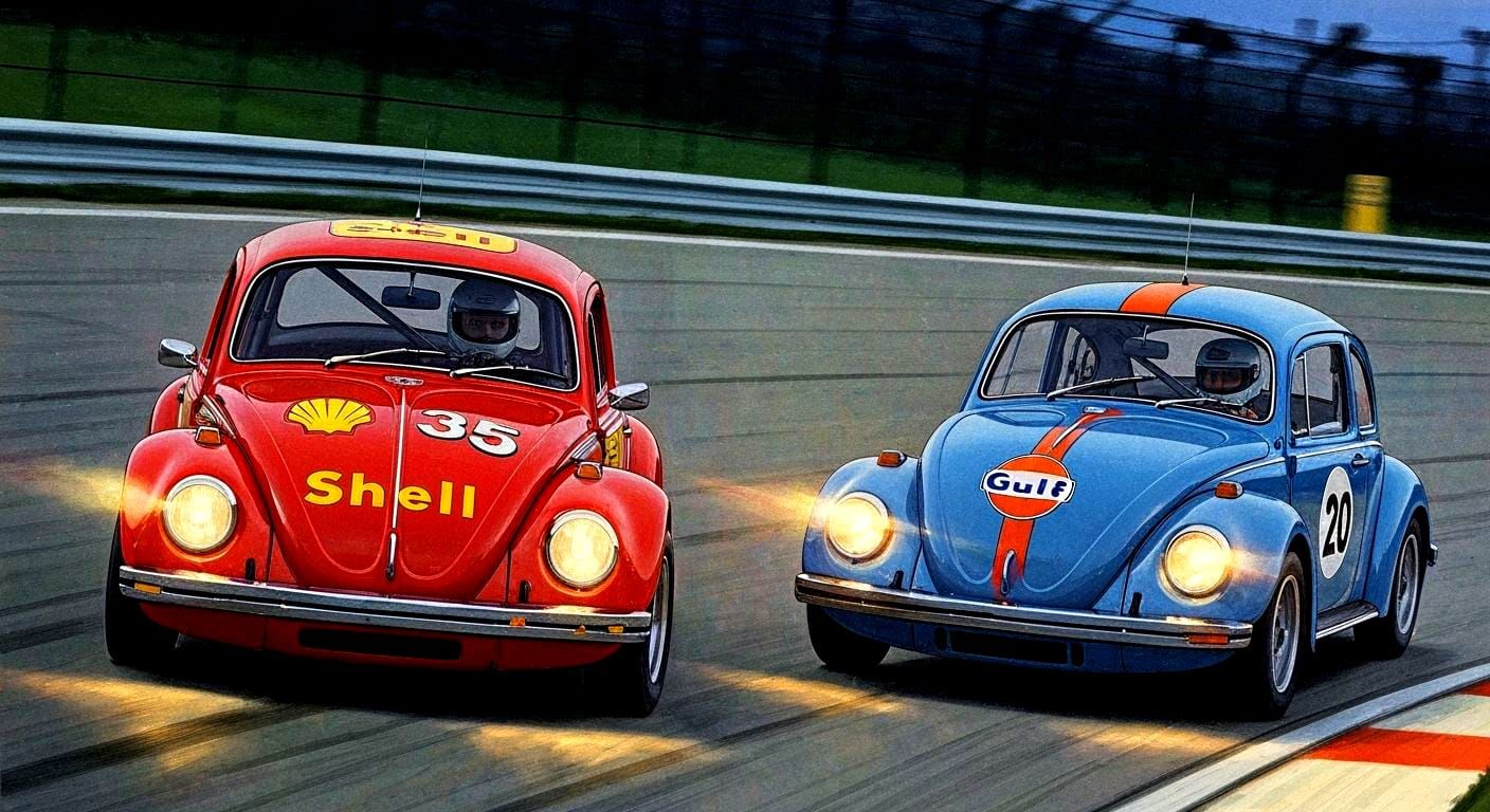 Retro 70s Race Cars Speed at Daytona