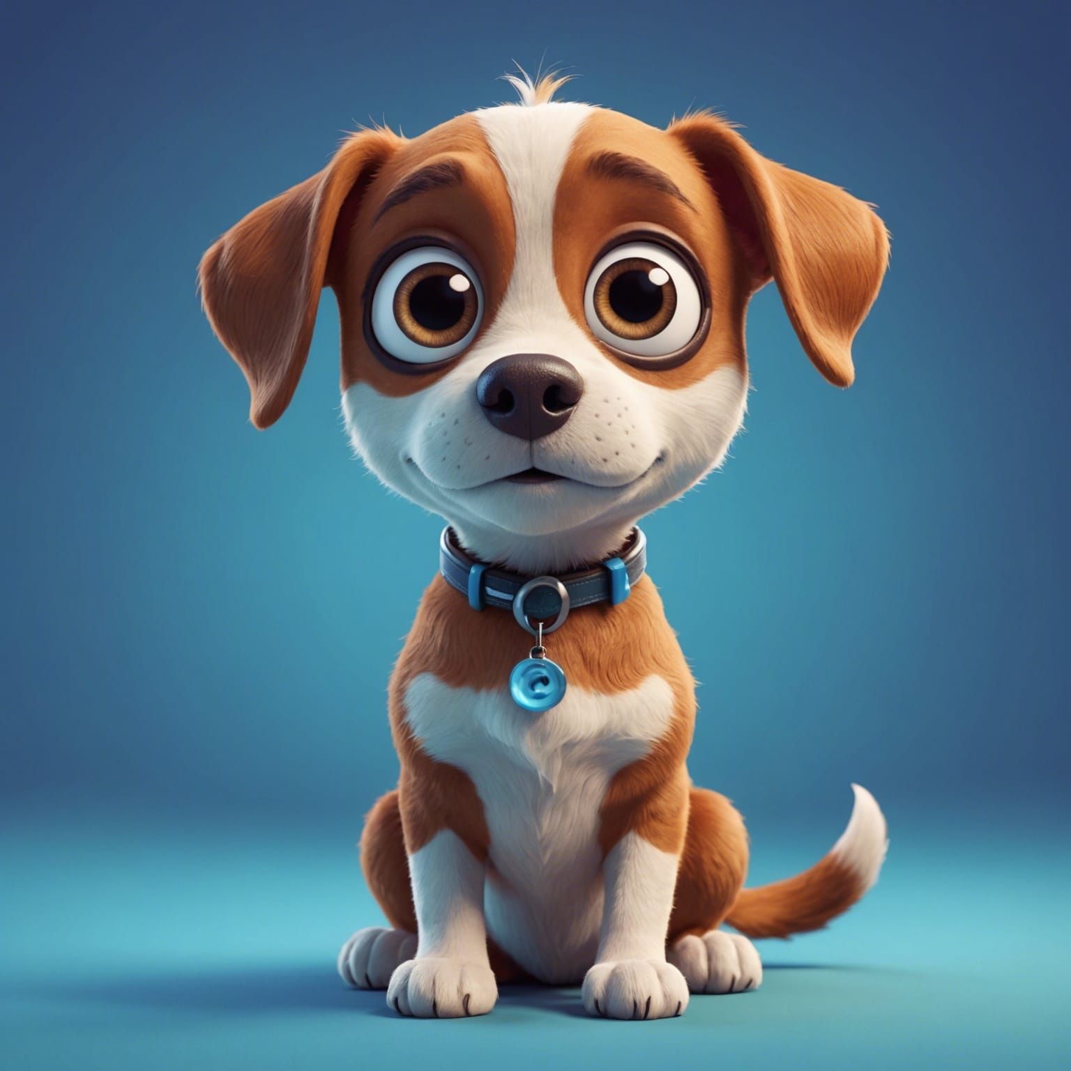 Cute Dog with Googly Eyes: Pixar-Style 3D Art