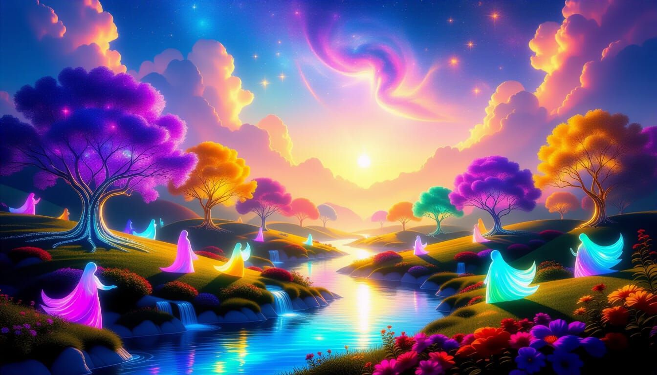 Celestial Paradise Gardens in Infinite Hues