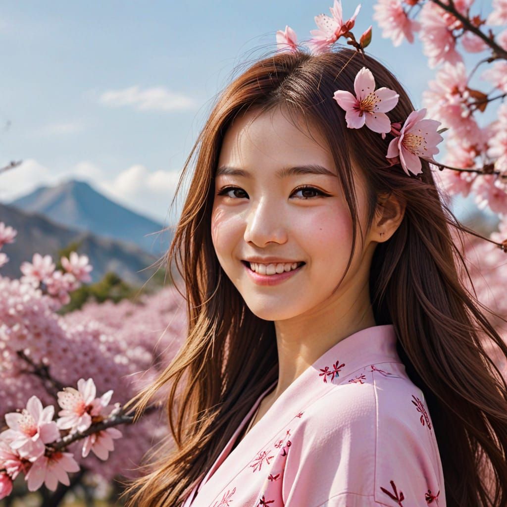 Enchanting Sakura Fantasy Portrait