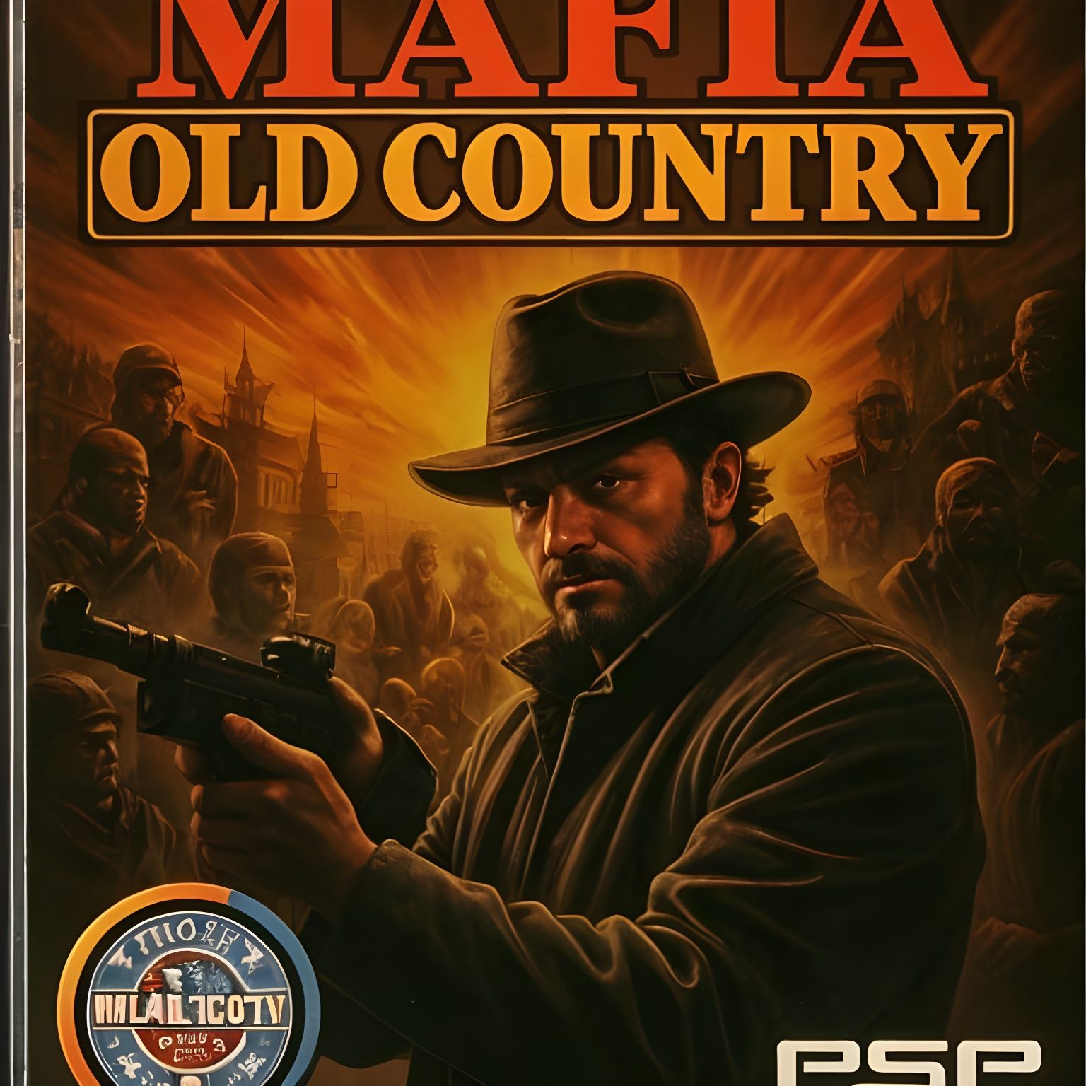 text Mafia Old Country psp cover of a videogame