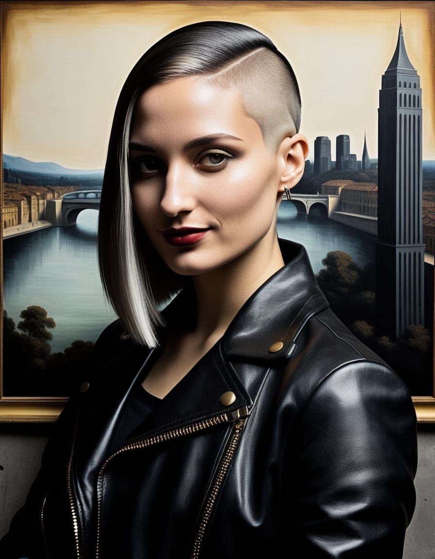 Modern Mona Lisa in Edgy Renaissance Style