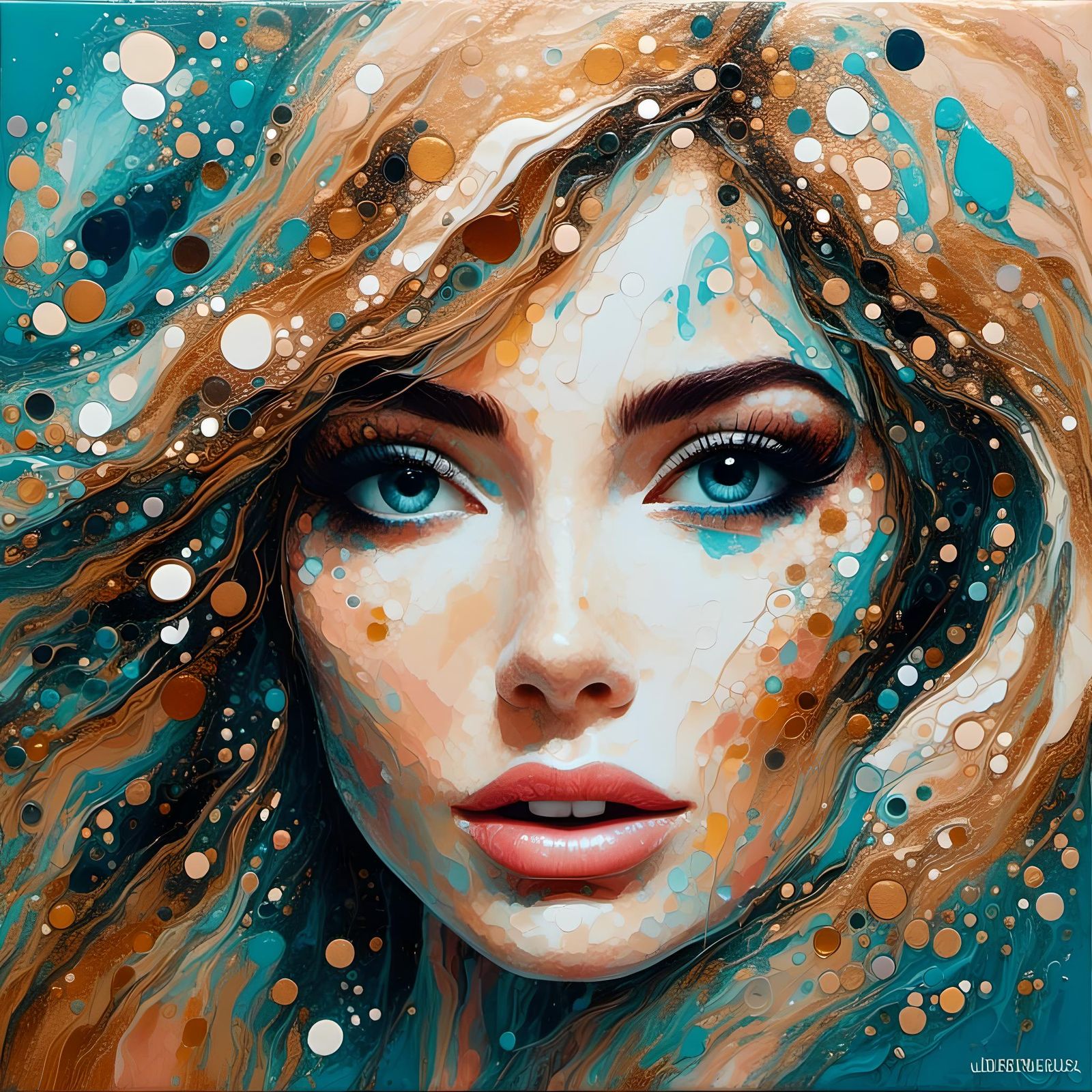 Expressive Pop Art Portrait with Liquid Art Techniques