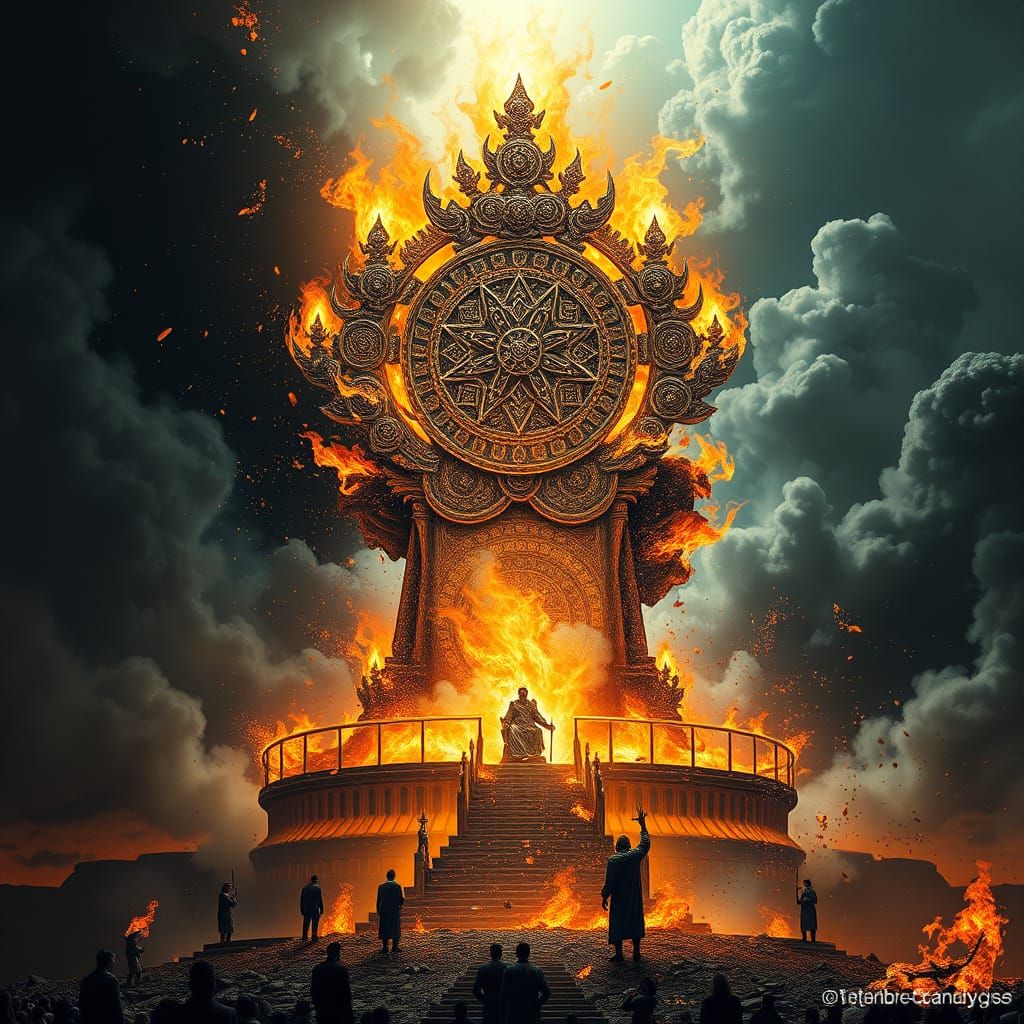 Epic Divine Reckoning in Cosmic Fire