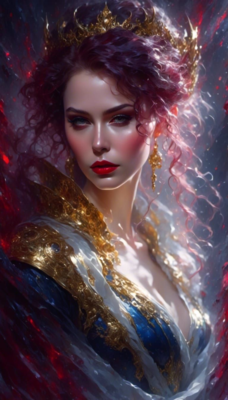 Hyperrealistic Witcher Portrait with Glowing Eyes