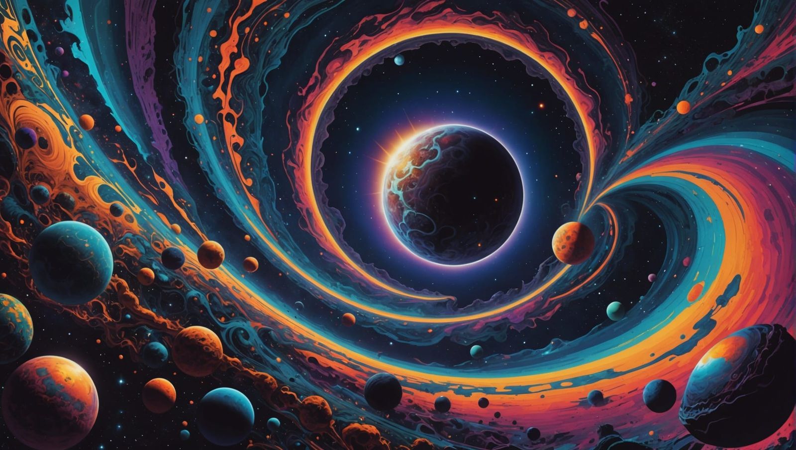 Psychedelic Endless Galactic Void Art