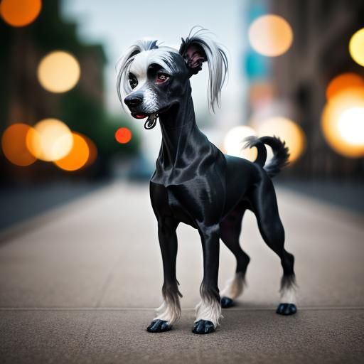Chinese Crested and Great Dane Mix: Professional Photo