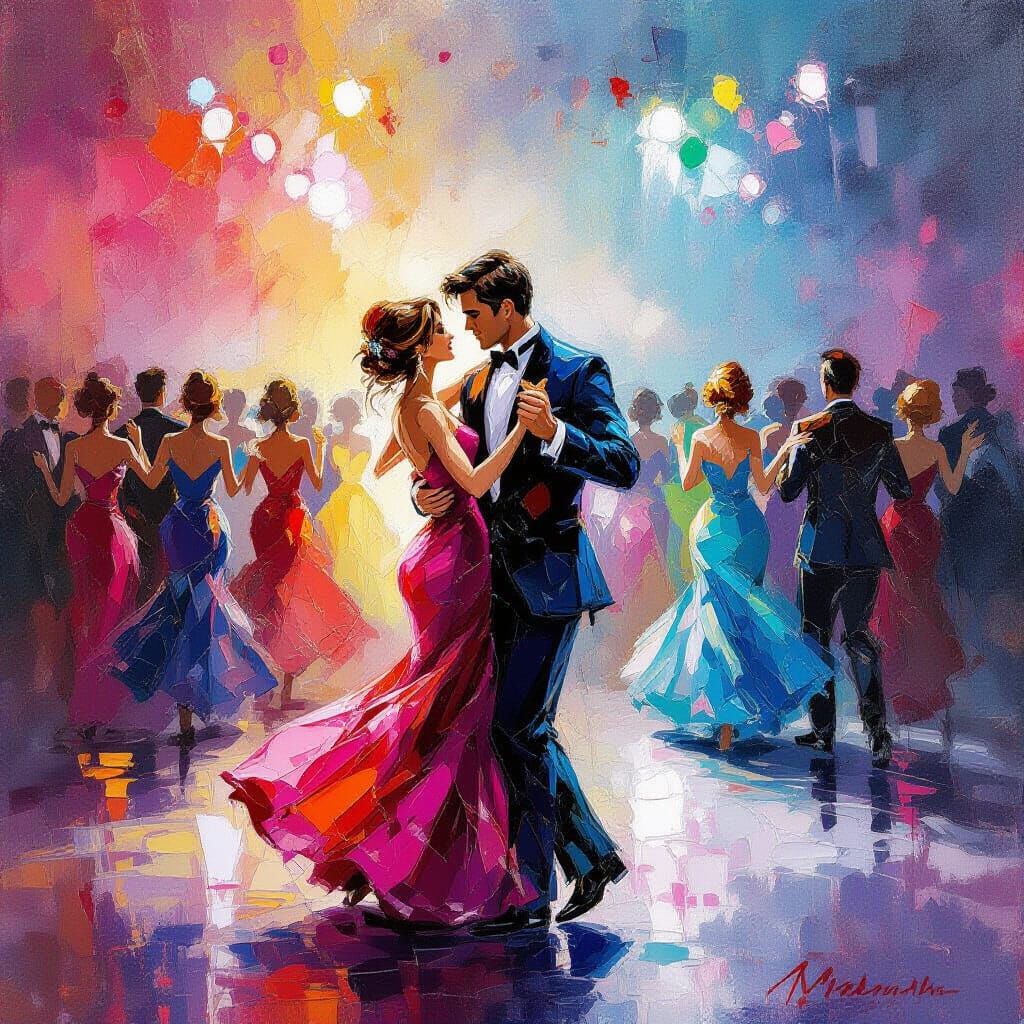 Impressionist Prom Night With Vibrant Gouache Colors