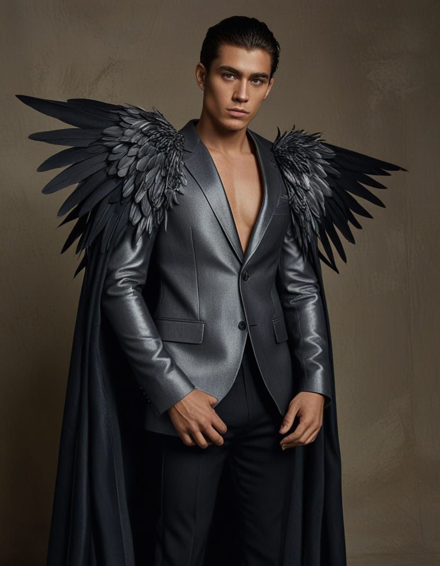 Ethereal Black Viking Warrior in Angelic Halo