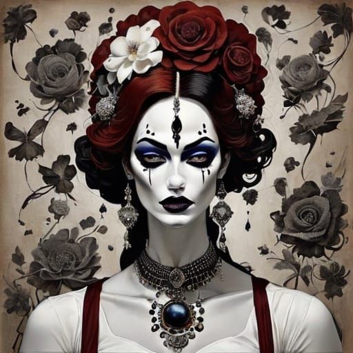 Abstract Brushed Charcoal Design in Chocolate Hues