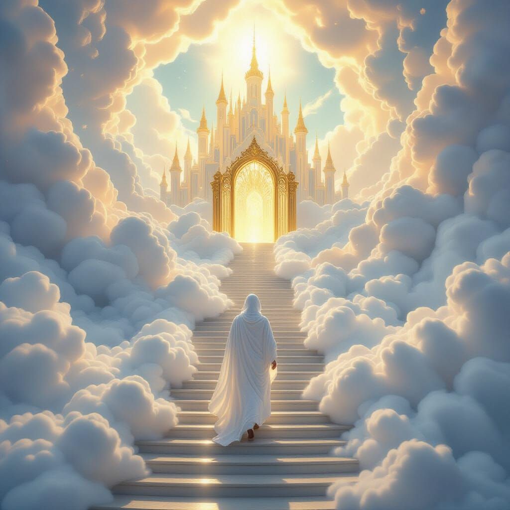 Celestial Stairway to Heaven's Golden Castle