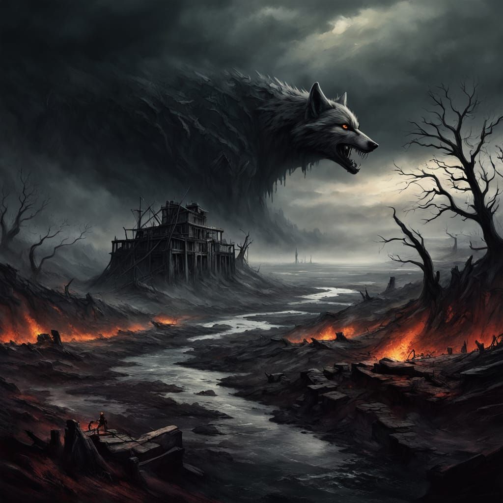 The wolf, guardian of the dead